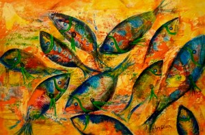 Great Barrier Reef Lyn Olsen. Blue fish